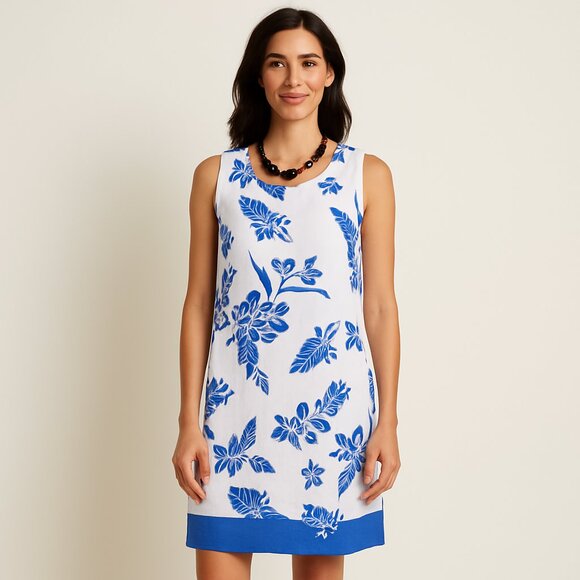 Tommy Bahama 100% Linen Sleeveless Floral Dress – Size XL - Picture 1 of 5